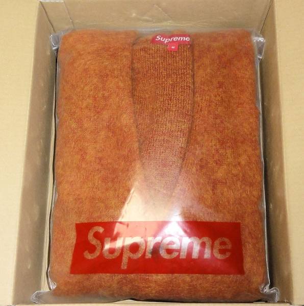 ☆定価即決 Supreme 15AW新作 Heather Mohair Cardigan Orange M