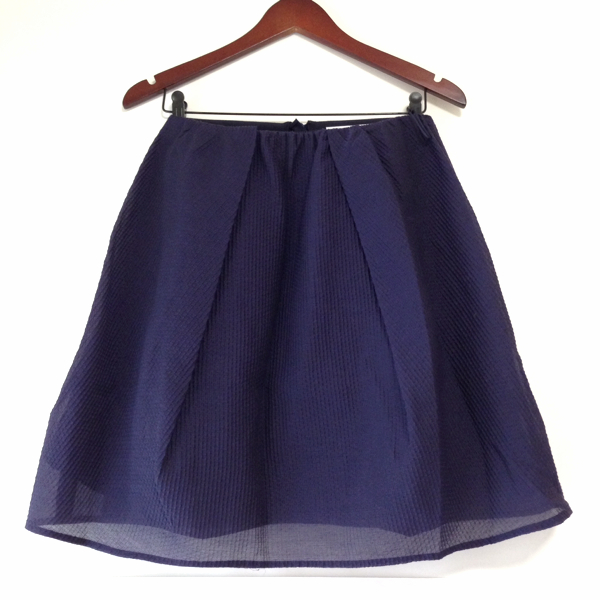 美品 CARVEN カルヴェン フレアスカート ネイビー 34
