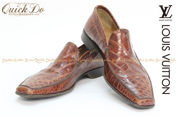 ヴィトン 総ワニ革クロコダイルメンズクロコレザーシューズ