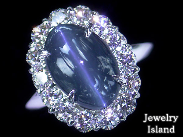 1円～★宝石の島★絶品！アレキキャッツ4.01ct 超高級リングn063_1