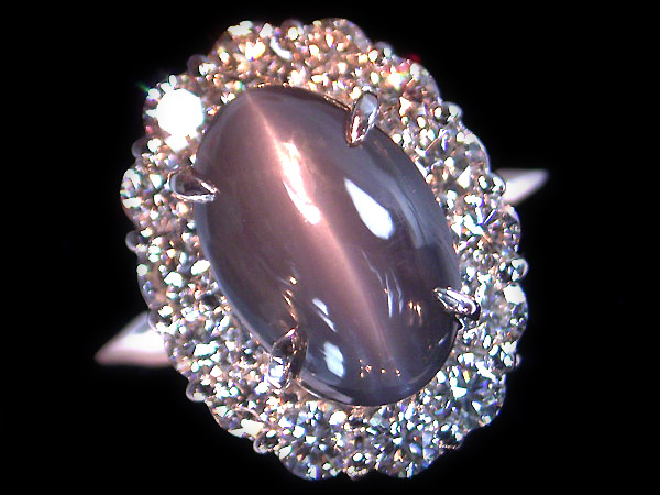 1円～★宝石の島★絶品！アレキキャッツ4.01ct 超高級リングn063_2