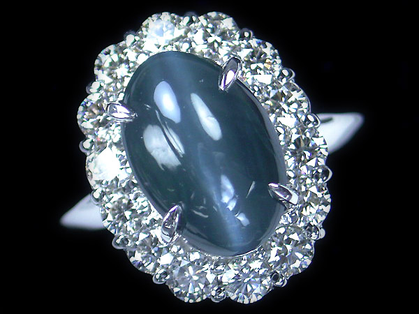 1円～★宝石の島★絶品！アレキキャッツ4.01ct 超高級リングn063_3