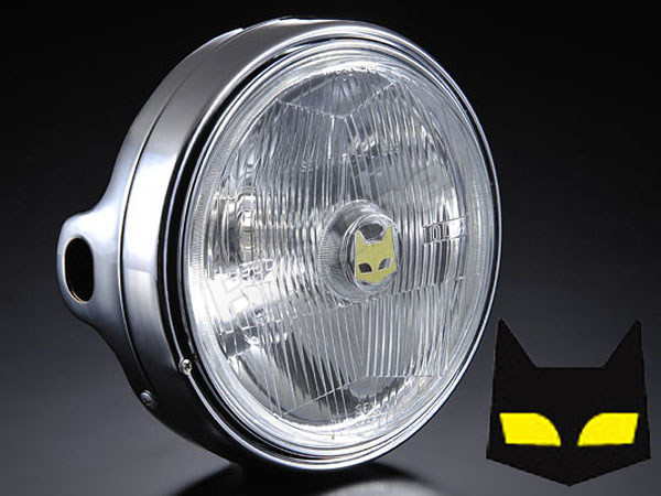 マーシャル カワサキ用ヘッドライト 889 クリアレンズ メッキ