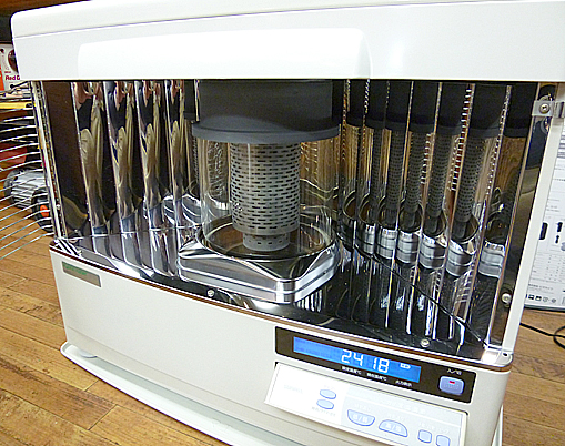 良品 サンポット 煙突式石油ストーブ Kabec KSH-708KC J 11年製 燃焼