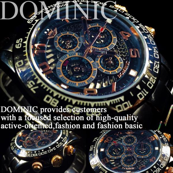 1円~ 本物 DOMINIC ドミニク フルスケルトン 自動巻き腕時計(クロノグラフ＋カレンダー)｜売買されたオークション情報、yahooの ...