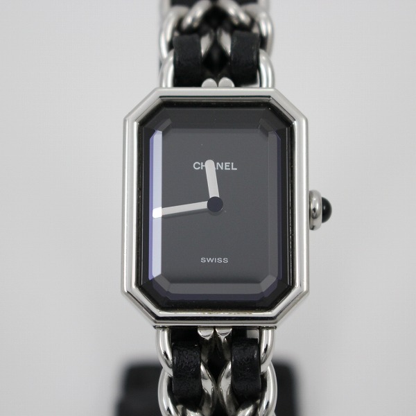 シャネル プルミエール シルバー×レザー サイズM【質屋出品】