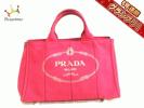 プラダ トートバッグ CANAPA ピンク キャンバス PRADA