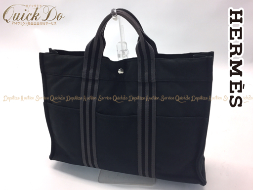 エルメス フールトゥMM ハンドバッグ ブラック