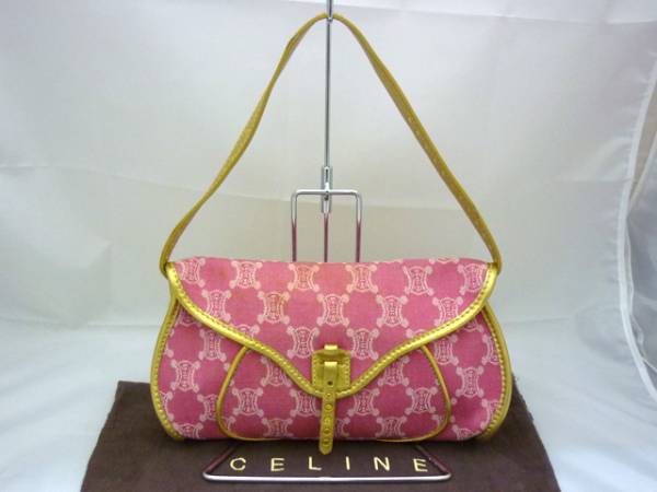 CELINE セリーヌ アクセサリーポーチ ピンク×ゴールド ☆はすべて1点