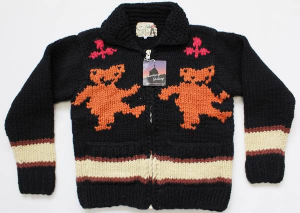 UW49カウチンMグレートフルデッド風 デッドベア ニット セーター