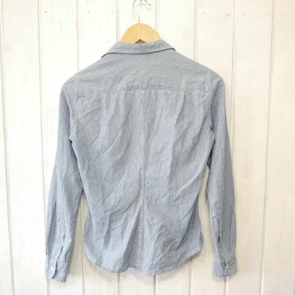 美品 フランクアンドアイリーン リネン100% スキッパーシャツ リネン 