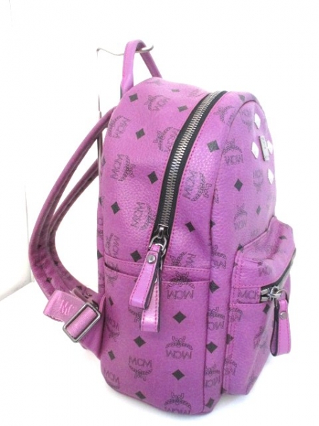 MCM リュック パープル スタッズ 美品□MCM(エムシーエム) リュックサック パープル スタッズ ジャンル