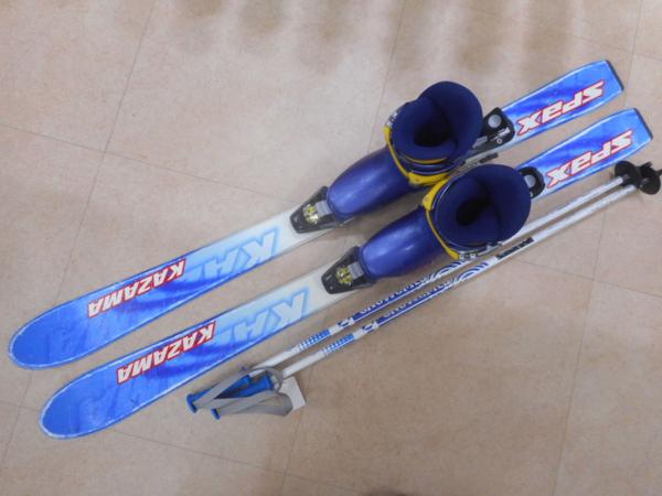 ☆学習に!子供カザマスキー4点セット(板120靴21.5ポール90)☆650