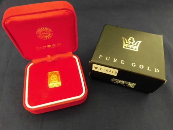 未使用☆非売品 田中貴金属 K24 純金4g インゴット☆ih