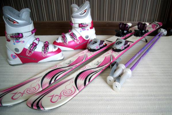 子供用☆K2 スキーセット 124cm+靴22.5cm☆チューン済 ジュニア 板