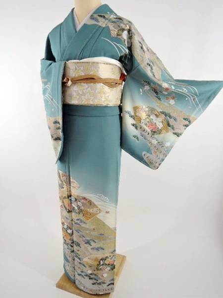 ゆめsaku 美品 金糸刺繍 京友禅“響く豪華な奏”訪問着 y-164