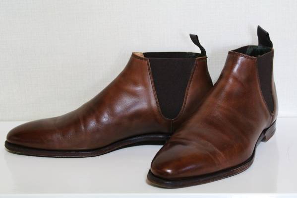 クロケット&ジョーンズ「CRANFORD」茶サイドゴアブーツ7.5超美品