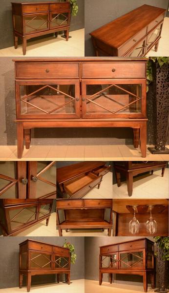 OU67-92^英国アンティーク調キャビネット展示品アウトレット1円