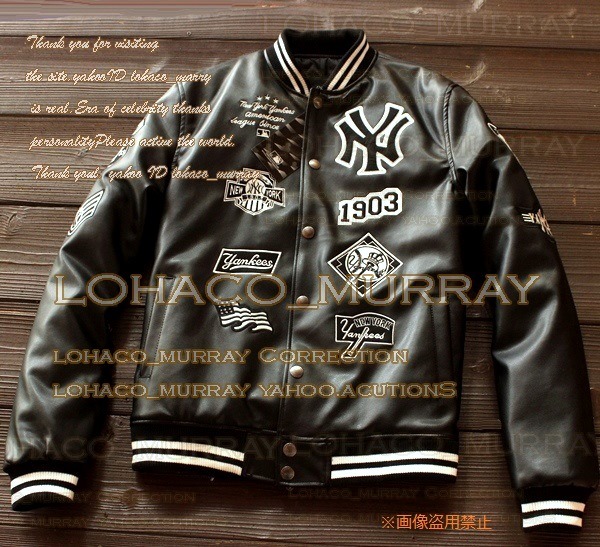 新品*NYヤンキース 高品質 総PUレザー スタジャン85/レディースS
