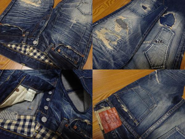 ■ETERNAL(エターナル)53356ハードダメージ＆リペア加工デニム30