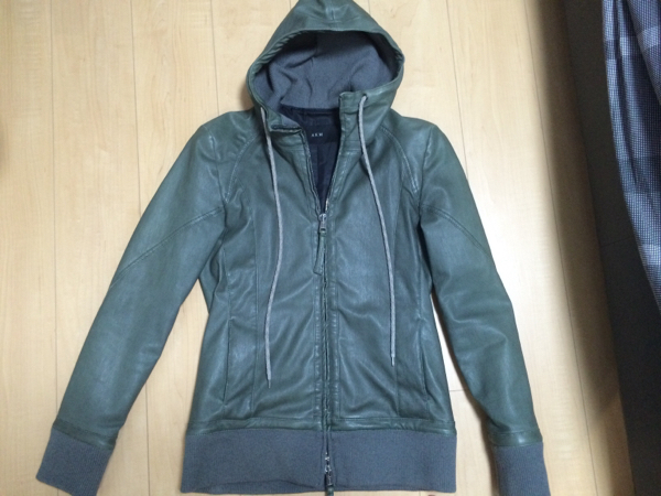 AKM レザーパーカー AKMneckzipuplamb(定価:220500円B010) 【公式通販】