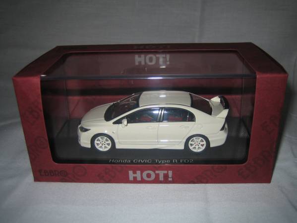 エブロ 1/43 ホンダ シビック タイプR FD2 ホワイト