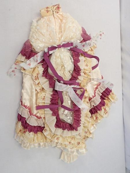 メーカー不明MSD女の子用?ロングスカート花柄 アイボリー[梱0.1]