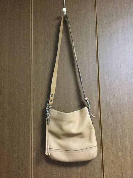 数回使用美品COACHキャメルベージュショルダーバッグ