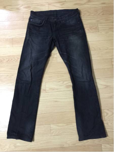 ヒステリックグラマー スタッズデニム ストレートデニム W30