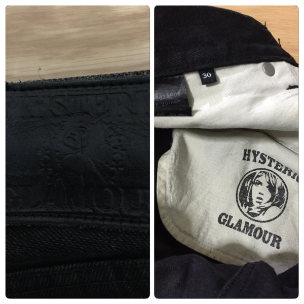 ヒステリックグラマー スタッズデニム ストレートデニム W30