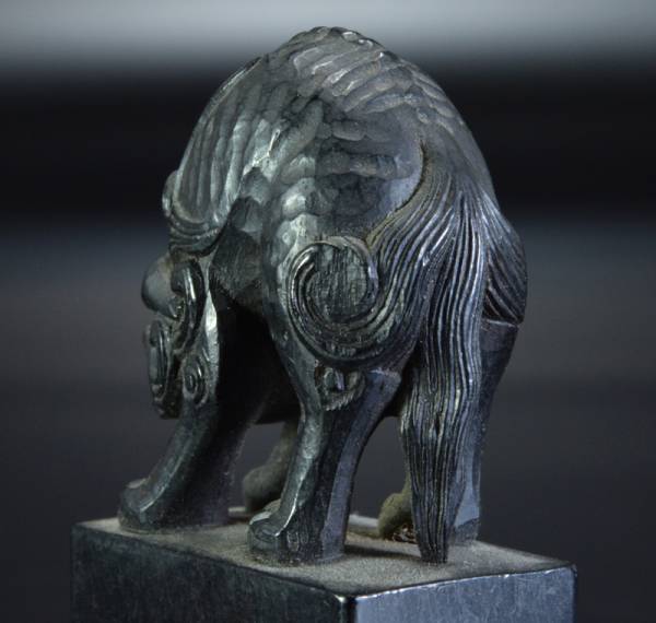 篆刻 中国 印材 古印材 古玩 獅子鈕 石彫刻 中国印材 動物雑貨 中国美術 -