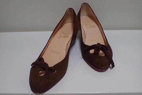 【YS-1】■クリスチャンルブタン■スウェードパンプス■３５■I