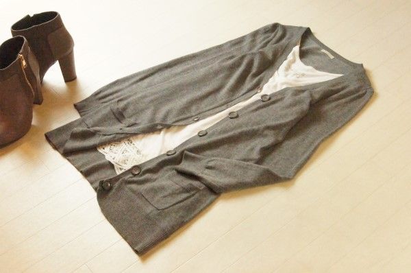 エフデ ef-de☆シンプル上品なロングカーディガン☆