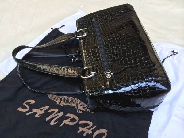 未使用品 JRA 三宝 シャイニング クロコダイル ハンドバッグ 【公式