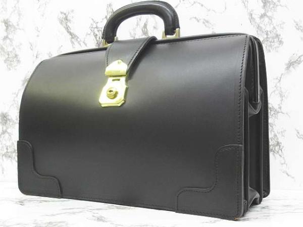 ガ*ラ様 黒のレザーブリーフケース 鍵付き ダレスバッグ Cheney チェイニ CHENEY チェイニー レザー ダレス ドクター バッグ 黒(ブリーフケース