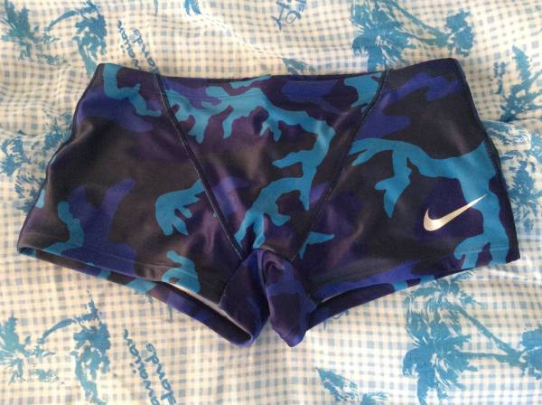 NIKE ナイキ 男性用水着 ボックス型 青迷彩柄 Lサイズ 試着のみ