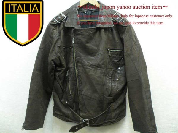 ★イタリア直輸入★本革レザージャケットXL(a159)