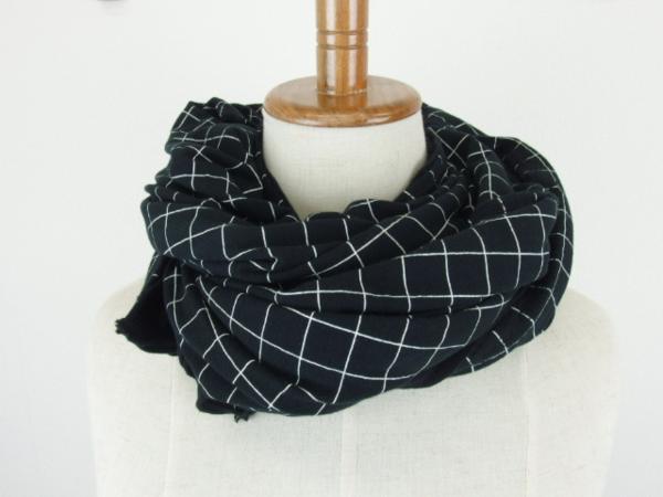 undercover スパイダーチェック柄ストール UNDERCOVER アンダーカバー スパイダーチェック ストール BLACK