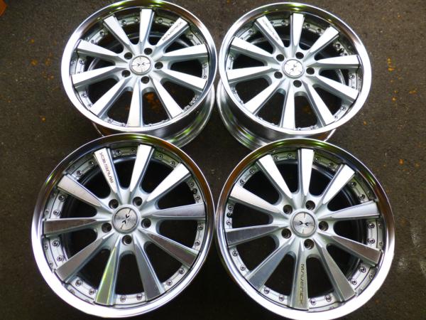 特価 中古アルミ Weds MAVERICK010S 18x8J+52 5H114.3 4本