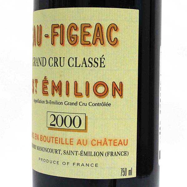 ☆1円～ Ch.FIGEAC（シャトーフィジャック）2000年 Y6A1657 赤 ワイン
