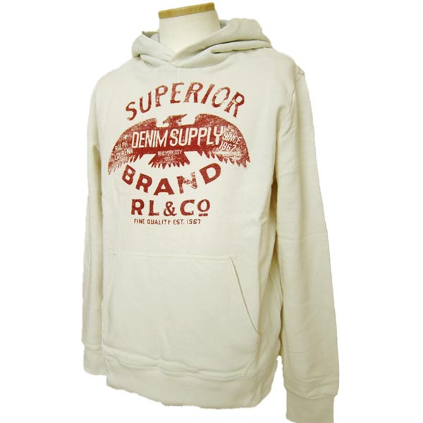 デニム＆サプライ/ラルフローレン新品プルオーバーパーカー白XXL