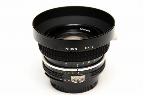 Nikonニコン NewNikkor 20mmF4 超稀少HK-3フード付き