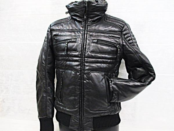 067-132▲UNION JAP/レザーダウンジャケット（サイズ：M）/USED