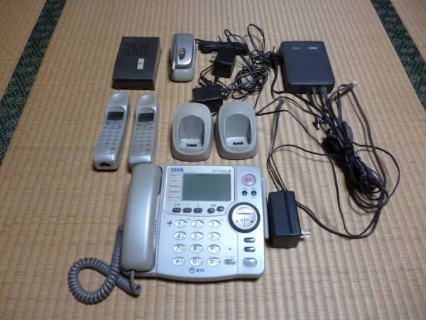 NTT ISDN コードレスホン ホームテレホン W-1100P ドアホン付(電話機 