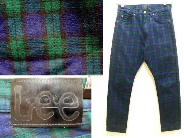 ●即決[W28]美品★Lee×ナノユニバース★チェックスキニーパンツ