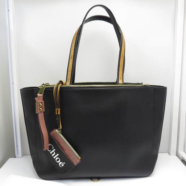 質イコー 中古 クロエ サム トートバッグ 黒 3S0100－311 質流