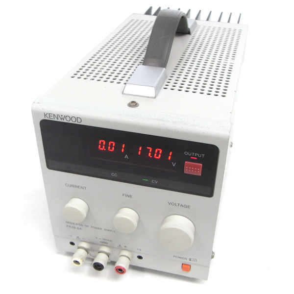 ▼KENWOOD/ケンウッド PA18-6A 直流安定化電源 通電OK ⑩