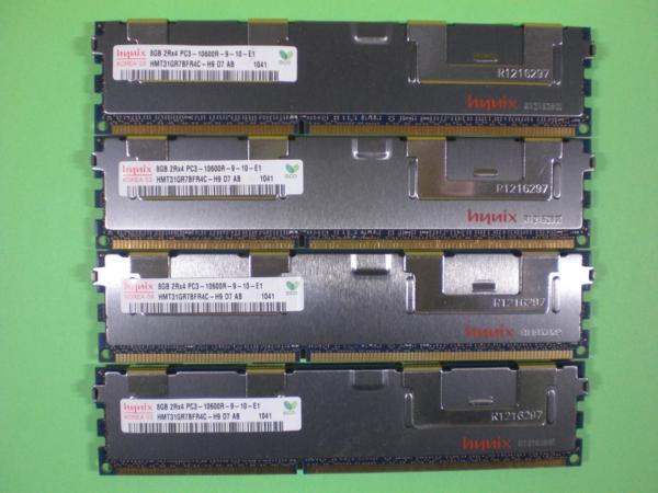 N109■8GB×4枚=32GB■hynix 8GB PC3-10600R
