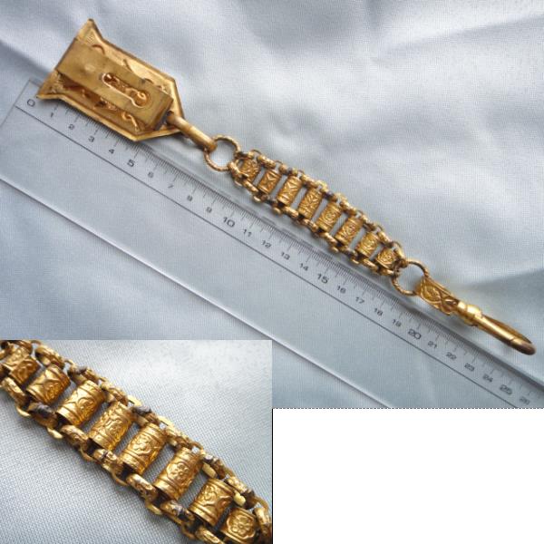 アンティーク 1890's～ フリーメイソン ゴールド チェーンフォブ