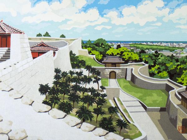 【都屋】井堂雅夫「幻想の首里城」オリジナル木版画 限定180部